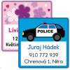 Veľké kontaktné samolepky s menom a adresou pre školákov (12 ks)