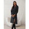 Resti Women's Midi Dress in Polka Dots Midnight Bloom čierna | biela M Resti 5905350352364