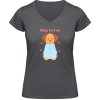 Soft-Style V Tričko Gildan - Nápis Dog Lover a psík - Dark Heather Grey - XL - Dámske