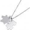Silvego Strieborný náhrdelník s príveskami puzzle DCC1605007N