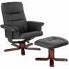 tectake 401438 relaxačné kreslo s taburetkou, model 1 - čierna/hnedá