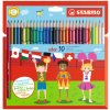 Farbičky šesť-hranné STABILO color, 26 rôznych farieb + 4 neónové farby