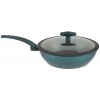 Sea Line nepriľnavý hliníkový wok so sklenenou pokrievkou 28 cm indukčný