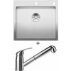 Blanco CLARON 500-IF/A nerez Durinox s excentrom PushControl 523393 + Blanco DARAS-S chróm 517731