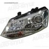 Predné svetlá (lampy) čierne (vrátane motorčeka pre nastavenie výšky parabol) + DRL denné svietenie VW Polo 6R -- od roku výroby 2010-