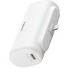 Baseus – powerbanka, kompaktná, Lightning, 20 W, 5000 mAh, kábel USB-C – biela