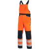Canis CXS HALIFAX Výstražné nohavice s náprsenkou pánske 50, Fluorescenčno oranžová-Modrá