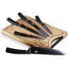 BERLINGERHAUS Sada nožov s nepriľnavým povrchom + doska 6 ks Black Rose Collection (BH-2550)