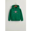 MIKINA GANT ARCHIVE SHIELD RAGLAN HOODIE WILD GREEN