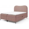 Wilsondo Čalúnená boxspring posteľ s úložným priestorom Ambra 120x200 - ružová