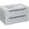 Sapho WAVE umývadlová skrinka 79,7x45x47,8cm, biela/dub strieborný WA080-3011