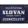 Ceduľa Pojišťovna Slovak Národní podnik 30cm x 20cm Plechová tabuľa