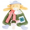 Plyšová kravička s klipom na cumlík Aneth the Cow In my Garden Dummy Holder Doudou et Compagnie v darčekovom balení 19 cm od 0 mes