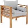 tectake 405240 záhradné kreslo boka, lazúrované drevo, nosnosť 120 kg - hnedá
