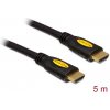 Delock HDMI prepojovací kábel Zástrčka HDMI-A, Zástrčka HDMI-A 5.00 m čierna 82455 4K UHD, pozlátené kontakty HDMI kábel; 82455