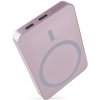 Power bank EMOS WI 522, 5 000 mAh, 20 W+Wireless, lososová