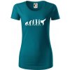 Karate Evolúcia - kop - Dámske tričko z organickej bavlny Origin (GOTS) - 2XL ( Petrolejová )
