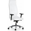 Antares Kožené kancelárske kreslo MEGA, biela