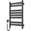 Navin Kúpeľňový rebríkový radiátor s termostatom LARGO 432W/230V 80,6 cm IP44 čierny ľavý NV0033 + záruka 3 roky zadarmo + záruka 3 roky zadarmo