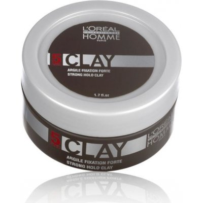 Silno fixačná zmatňujúci hlina Loréal Homme Clay - 50 ml - L’Oréal Professionnel