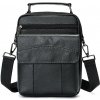 Kožená pánska crossbody taška Gregorio 20x26x9 cm čierna