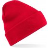 Beechfield klasická zimná čiapka Cuffed Recycled červená