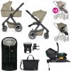 PETITEMARS PETITE&MARS Kočík kombinovaný ICON 2v1 Mossy Green XXL AIR + Core Pro i-Size Black Grey + Báza