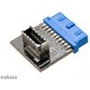 AKASA redukce AK-CBUB51-BK USB 3.0 19-pin MB header na USB 3.1 20-pin Key A connector