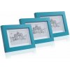 Casa Chic Clapton, rámy na obrázky, sada 3 rámov, obdĺžnikové, 14 x 9 cm, pasparta, sklo (CL-4X6-3-TEAL)