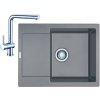 Franke SET G7 granitový drez MRG 611-62 sivý kameň + batéria Samoa chróm 114.0120.343