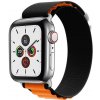 Textilný remienok TopQ Wavy pre Apple Watch 38-40-41 mm čierno-oranžový 95888