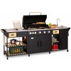 Klarstein Jersey Outdoor Kitchen s plynovým grilom a drezom, 20,7 kW, 5+1 horáky, prenosná (GQY9-JerseyOutKitch)