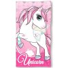 FARO Osuška Micro Jednorožec kvietky Polyester, 70/140 cm