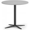 Konferenčný stolík AURA, priemer 80 cm, čierna podnož, sivá