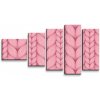 Sablio Obraz - 5-dílný Ružové pletenie - 100x60 cm