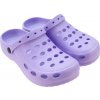 Dámske šľapky dreváky záhradné penové EVA fialové slovenské 37