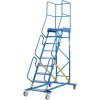 Mobilný plošinový rebrík ,stupňové vložky z hliníka EUROKRAFTpro