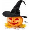 ČIERNY KLOBÚK ČARODEJNICE S PAVÚKOM HALLOWEEN ČIERNY