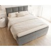 FDM Manželská posteľ PORTLAND Boxspring | sivá 180 x 200 cm
