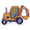 Nažehlovačka traktor, žeriav, auto, bager, hasiči - 10 ks 5 oranžovožltá bager