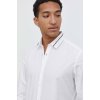 Bavlnená košeľa HUGO pánska,biela farba,slim,s klasickým golierom,50513925 46