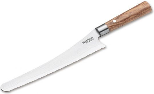 Böker Manufaktur Solingen 130433DAM damaškový nôž na chlieb 23.5 cm hnedá