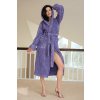 Dlouhý župan Diana violet švestka - M