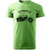 Moto trike - Klasické pánske tričko vyššej gramáže - 4XL ( Trávová zelená )