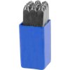 Razidla čísla HR59204, výška číslic 4 mm, 123, 9 ks