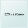 Sklenená tlačová podložka 220x220x3 mm Bezpečnostná hrana