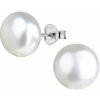 Nefertitis 33865 Strieborné náušnice 10 mm SLADKOVODNÁ PERLA BIELA NF56690 - 10 mm, 2,36 g