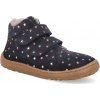 Barefoot zimné topánky Froddo - Winter furry Stars modré hviezdy