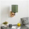 Brilagi - Nástenná lampa NUBILA WOOD 1xE27/25W/230V dub/zelená BG1561+BG1576 + záruka 3 roky zadarmo