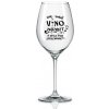 B.BOHEMIAN Pohár na víno VÍNO ZMIZNE sk 1 x 470 ml